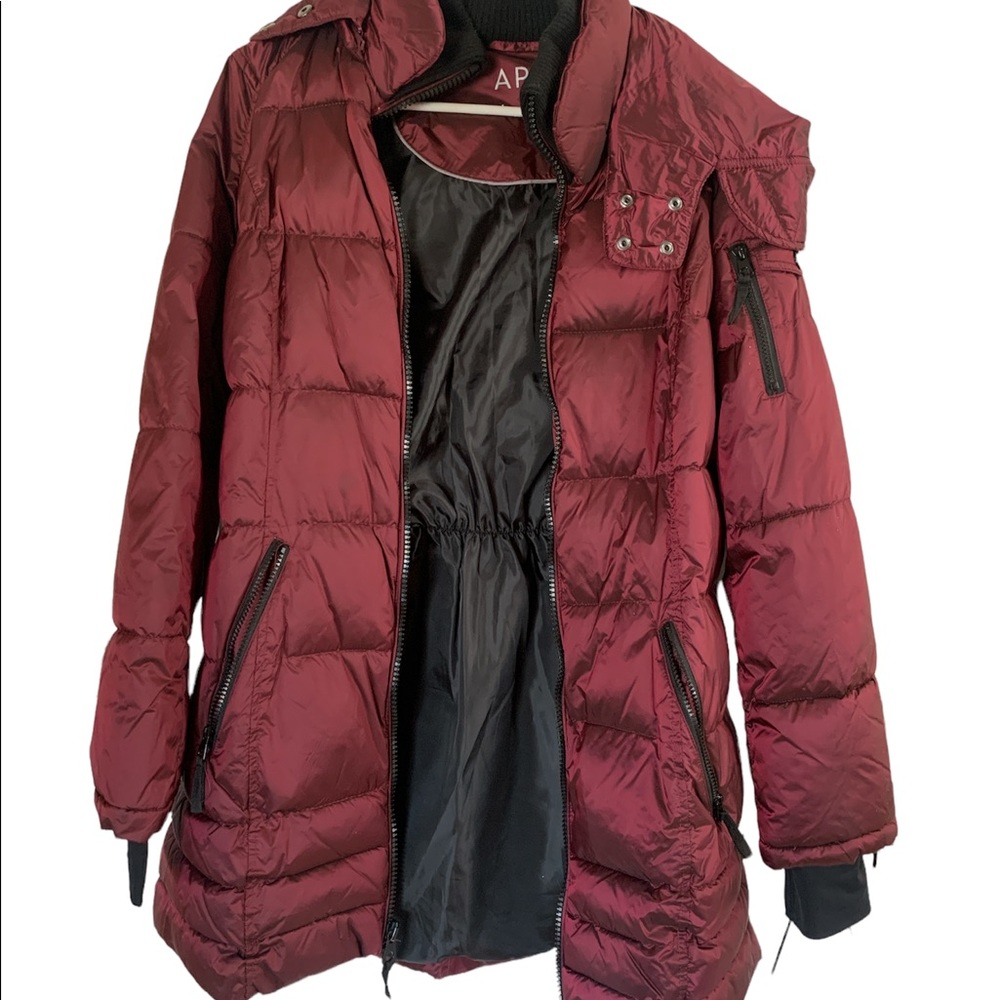 Womens APT. 9 maroon zip up jacket size large